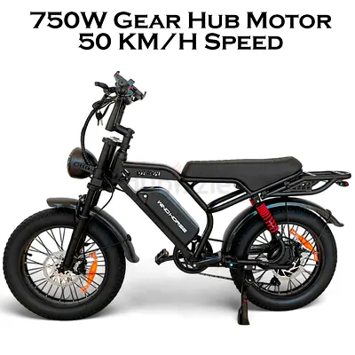 Wind Horse V8 Pro Electric Bike 48V 18AH Removable Battery - 1 Year Warranty