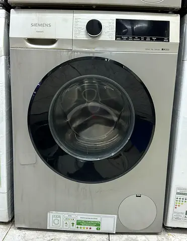 Siemens front-load washing machine - stainless steel, good working condition