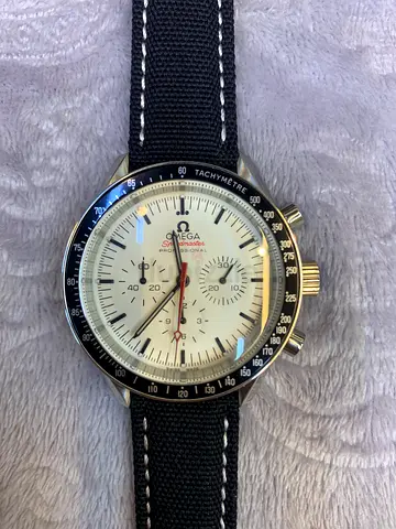 Omega Speedmaster-style Chronograph Master Copy Watch with White Dial