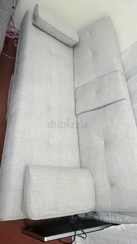 Light grey 3-seater fabric sofabed - good condition