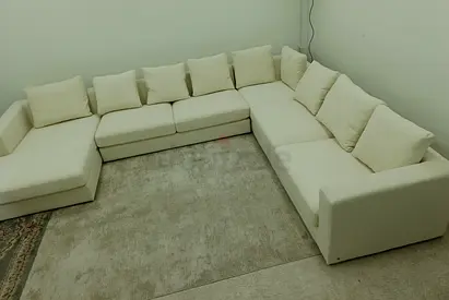 The One Brand beige color Ushape sofa for sale