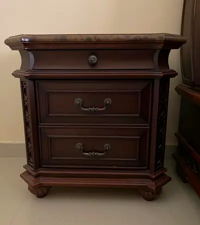 Two bed side tables with drawers