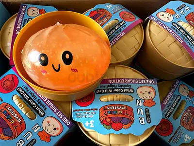 Cute Squishy Bun Stress Toy - New in Box (One Set Sugar Edition)