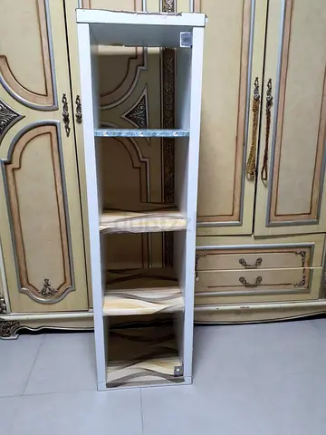 Slim 5-Shelf White Storage Unit — Good Condition