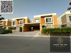 Brand-new villa with 5 bedrooms, spacious hall, maid’s room, modern finishes, gym, pool, kids’ a