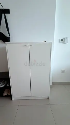 IKEA White two-door shoe cabinet / small storage cupboard
