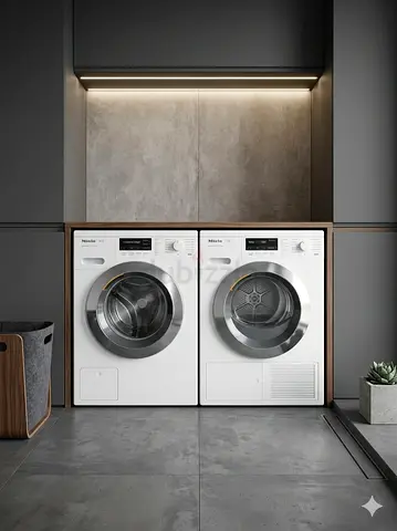 Miele latest model twin dos 8 kg washer and 8 kg dryer separate set freestanding by the