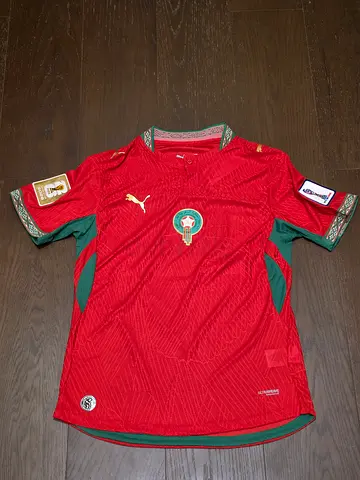 Morocco 2026 World Cup home football jersey player version
