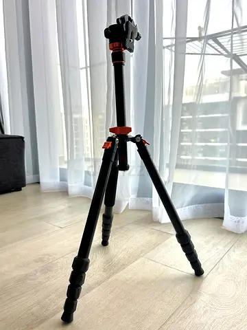 Lightweight Aluminum Camera Tripod with Quick-Release Head - Good Condition