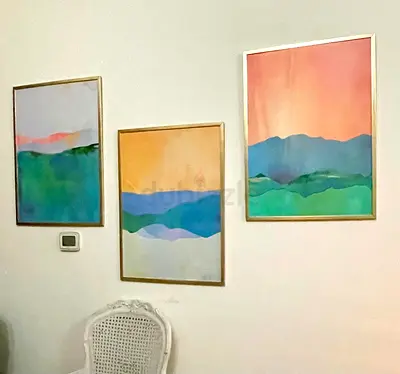 Abstract watercolor painting - Set of 3