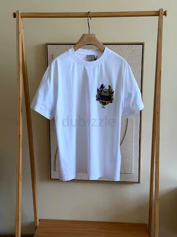 Dior White Cotton Graphic T‑Shirt - Good Condition