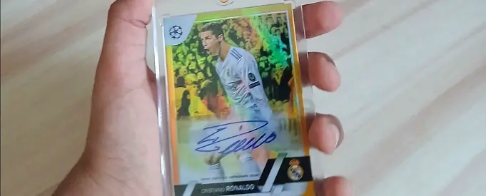 Ronaldo card signed