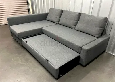 IKEA L Shape Sofa cum bed with big storage and you can fix the storage left or right anyside