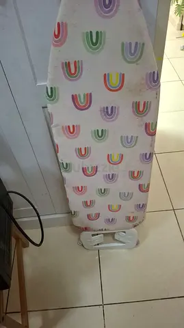 Sturdy Ironing Board with Rainbow Pattern Cover