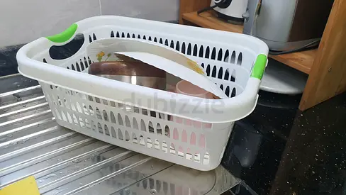 Plastic Dish Drying Rack and Storage Basket