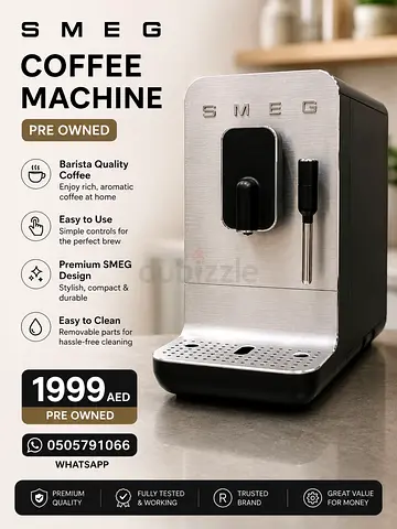 Smeg Coffee machine Beans to cup. Model-BCC12