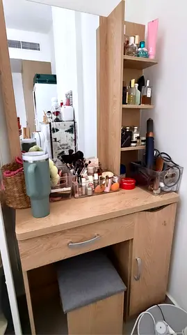 Dresser with Mirror  Stool (perfect condition)
