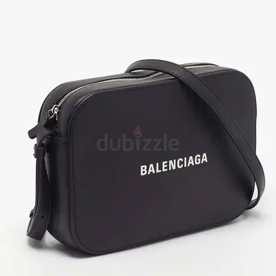Authentic Balenciaga Everyday Small Black Leather Camera Crossbody Bag