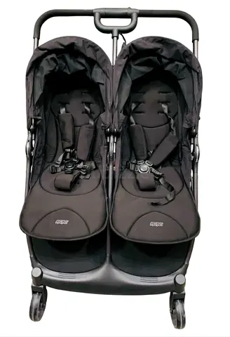 Armadillo Twin Folding Pushchair - Black Jack