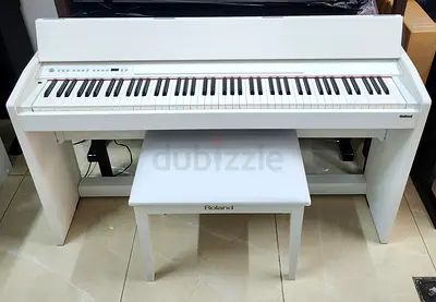 The Roland F-110 WH (Satin White) is a compact, stylish 88-key digital piano designed for space