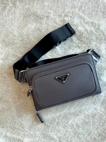 Saffiano leather belt bag
