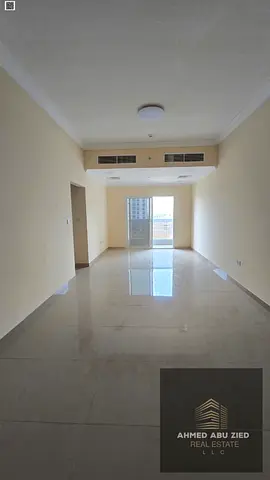 Brand-new 2-bedroom apartment for annual rent in Ajman. Built-in wardrobes, 3 bathrooms, central AC