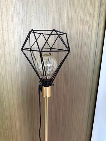 Ikea industrial golden floor lamp