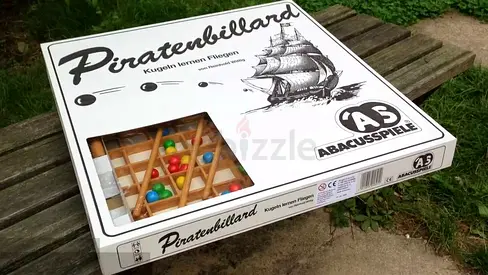 Piratenbillard wooden marble game by Abacus Spiele - complete in box