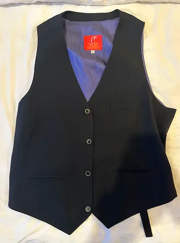 Black Mens Dress Waistcoat / Vest - Size M. First come first serve