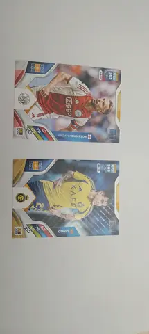 Two football trading cards — player cards in good condition
