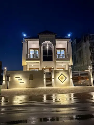🏡 للإيجار – فيلا في منطقة الحليو 1 – عجمان -رووف-مطبخين- صالتين- قريبة من شارع الشيخ محمد بن زايد