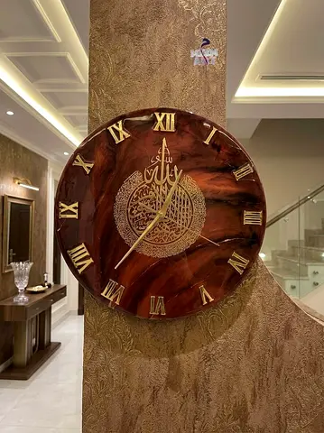 Elegent islamic resin clock