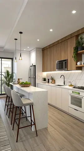 Modern kitchen island marble top