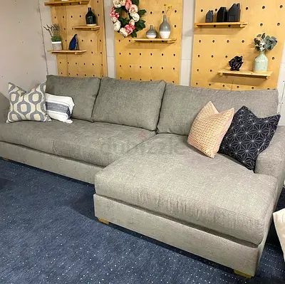 Pottery Barn lshape sofa feather filled