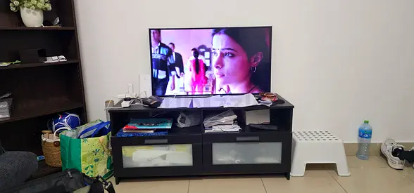 Modern LED TV with Wooden Stand