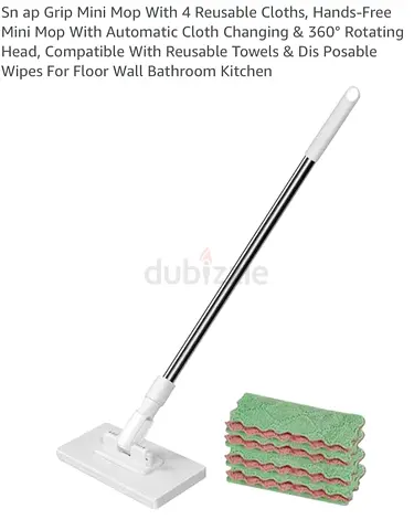 Hands Free Mini Mop with automatic cloth changing