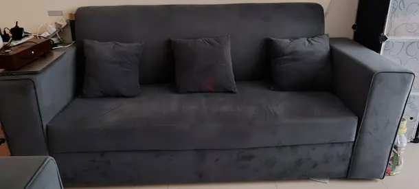 Gray 3-seater sofa in good used condition