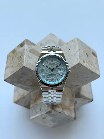 Rolex Datejust-style Silver Mens Watch with Jubilee Bracelet
