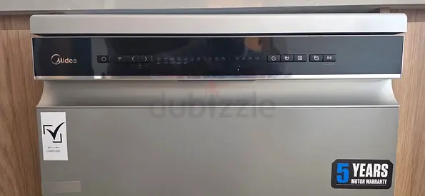Midea freestanding dishwasher - 5 years motor warranty, stainless steel
