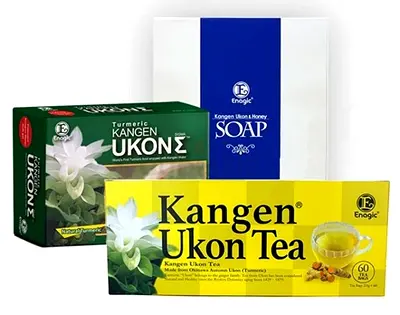 Year-long health and wellness system (Kangen Ukon Tea + Soap + Turmeric Sachets)