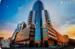 For sale: 2 bedroom hall apartment in Orient Towers Liwara Ajman, 3 bathrooms, size 1444 sq ft, open