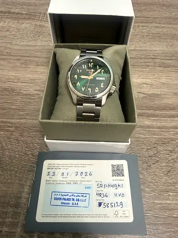 Seiko 5 Sports Automatic Mens Watch - Green Dial, Stainless Steel Bracelet