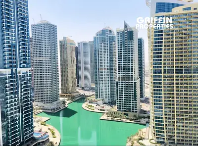 استوديو مفروش | إطلالة على المارينا وSZR | Goldcrest Executive JLT