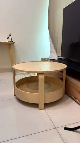 IKEA Round light wood coffee table