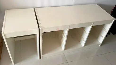 White convertible baby crib with attached changing table