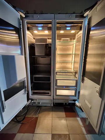 Gaggenau 400 series latest model built-in fridge freezer set with water dispenser