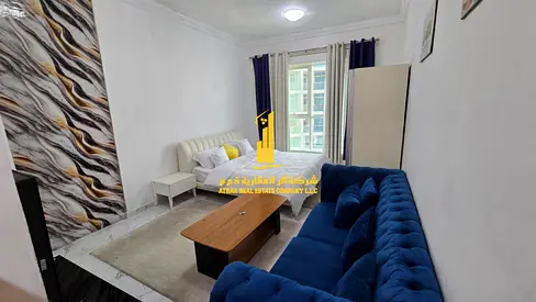 فرصة ذهبية أفخم استوديو مفروش بالكامل للإيجار الشهري في ابراج الواحة بالراشدية 1 – عجمان ✨