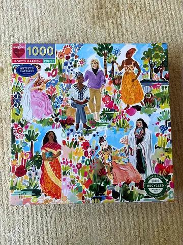 1000-piece Colorful Women in Floral Garden Jigsaw Puzzle