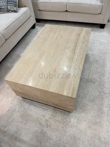 Beige marble dining table