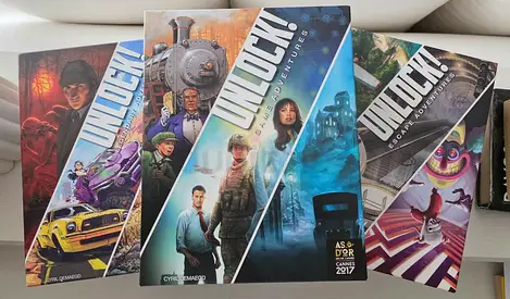 Unlock! Escape-Room Board Game (3 Boxes, 9 Adventures)